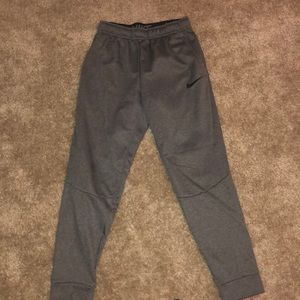 Gray Nike jogger sweatpants